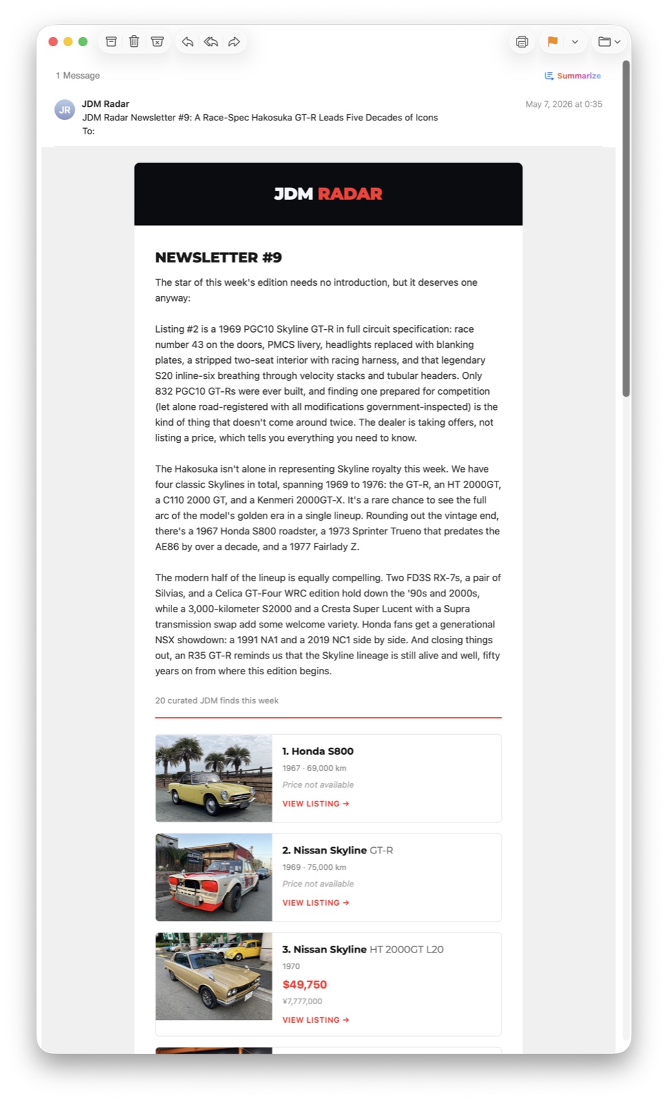 The weekly newsletter, in your inbox